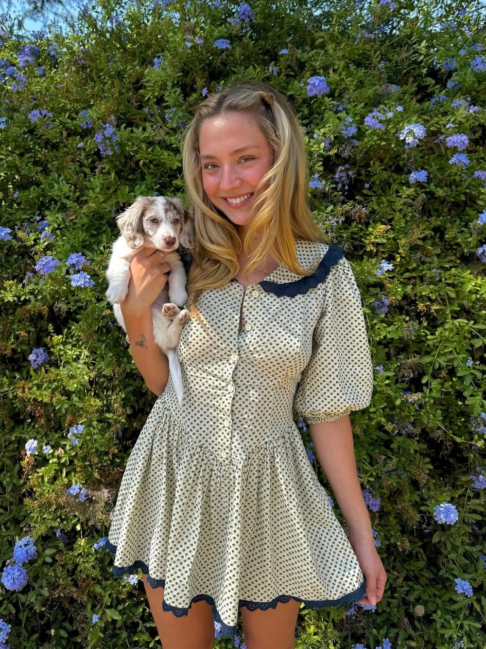 Free People Need To Know Mini Dress Peter Pan Collar Lace Trim Size 10